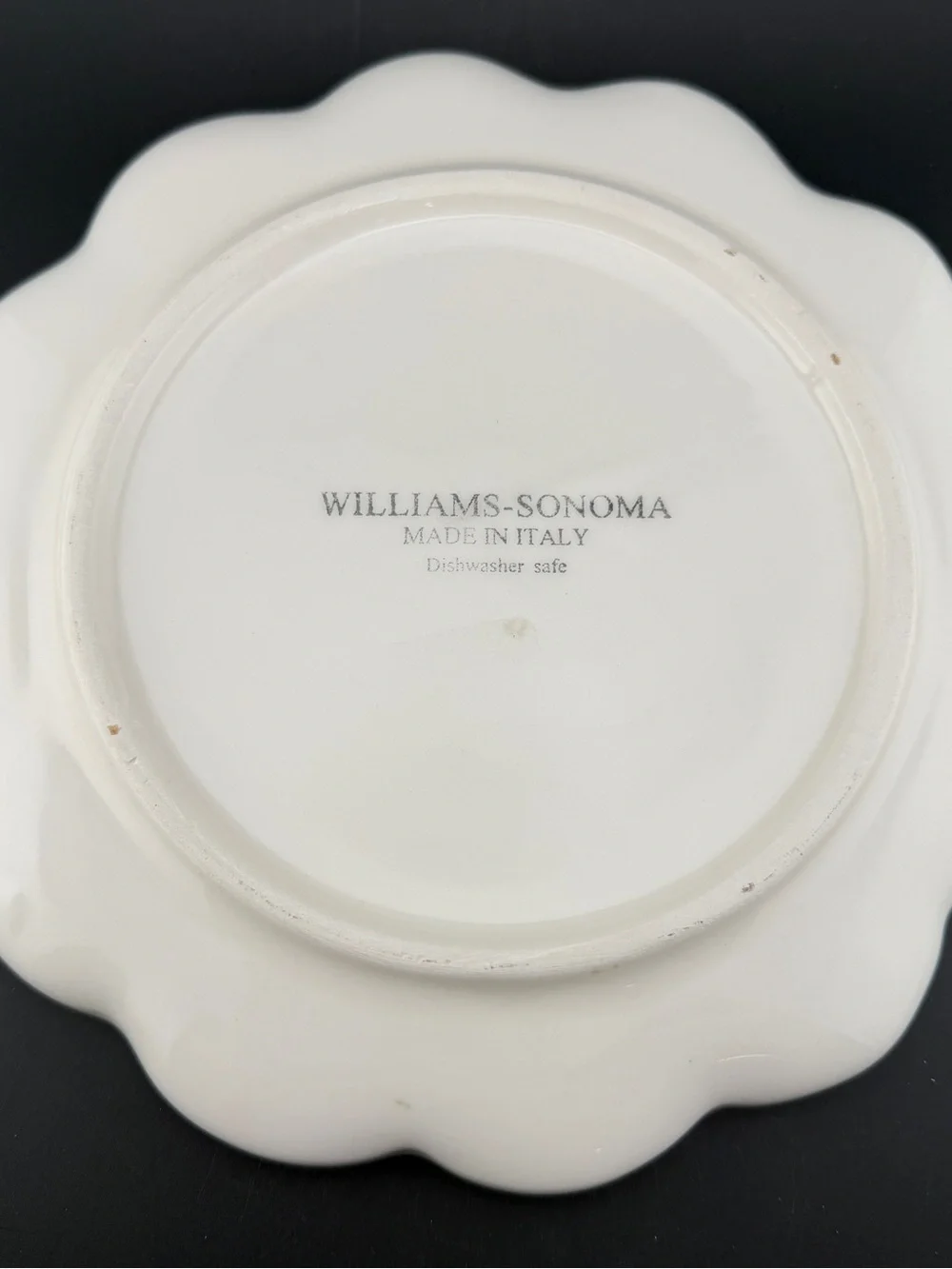 2 Williams-Sonoma Italy White Ruffled 8